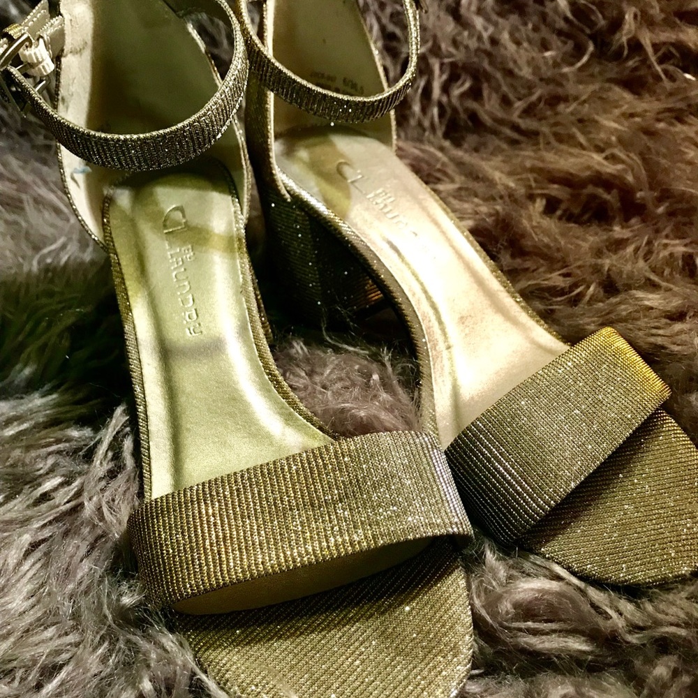 GOLD AND SILVER SHIMMER SANDALS